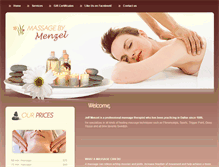 Tablet Screenshot of massagebymenzel.com